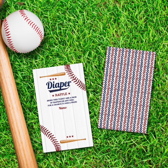 Carte D'accompagnement Baby shower de baseball des garçons Raffle de couc (Créateur téléchargé)