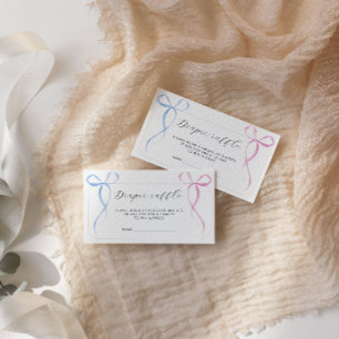 Carte D'accompagnement Baby shower de billet de béquille bleu rose