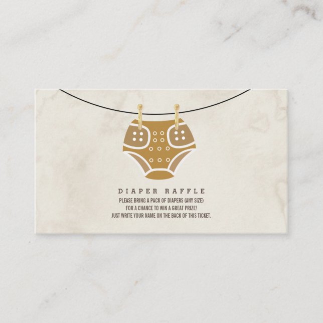 Carte D'accompagnement Baby shower de billet de papier à rabat à couches (Devant)