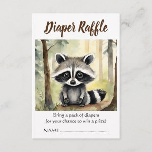 Carte D'accompagnement Baby shower de bimbo Raccoon