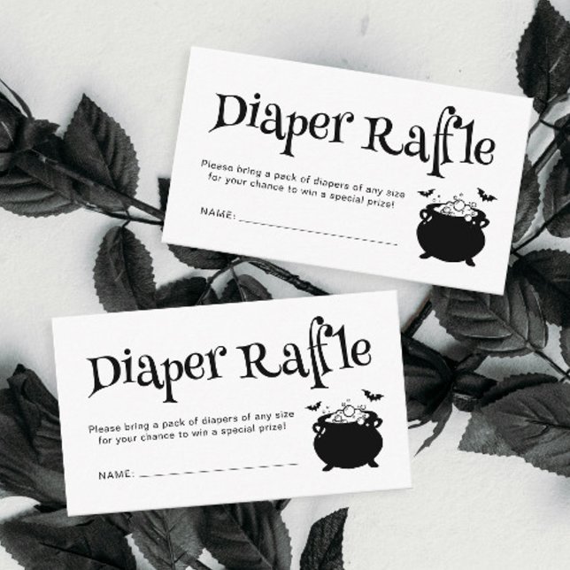 Carte D'accompagnement Baby shower de brassage pour bébés Halloween Raffl (Créateur téléchargé)