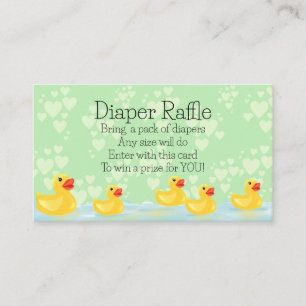 Carte D'accompagnement Baby shower de canard en caoutchouc jaune vert