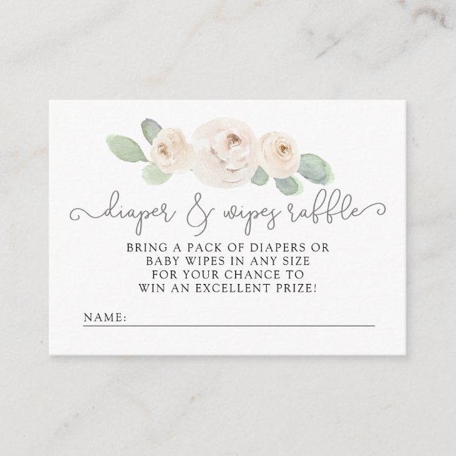 Carte D'accompagnement Baby shower de carafe blanc Rose Botanique (Devant)