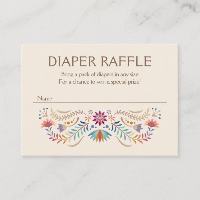Carte D'accompagnement Baby shower de carafe Fiesta Boho (Devant)