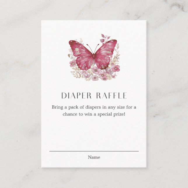 Carte D'accompagnement Baby shower de carafe papillon (Devant)