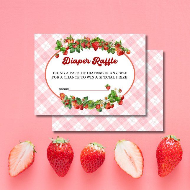 Carte D'accompagnement Baby shower de carafe rose fraise mignonne (Créateur téléchargé)
