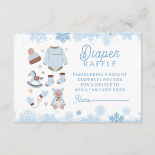 Carte D'accompagnement Baby shower de chapelure  bleu garçon froid à l'ex
