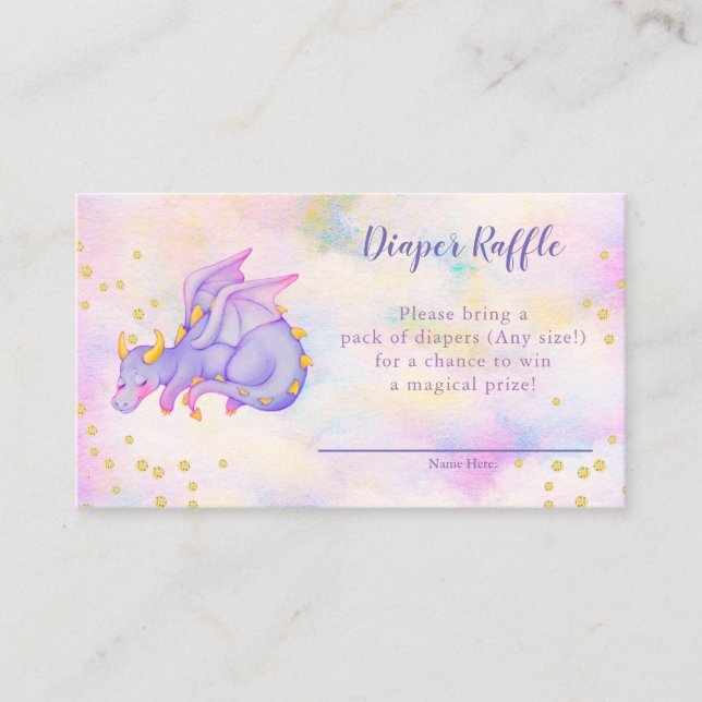 Carte D'accompagnement Baby shower de chevalier de dragon violet pour fil (Devant)