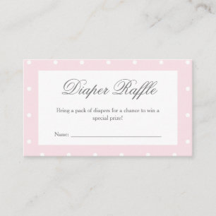 Carte D'accompagnement Baby shower de couche de rose bébé classique Raff