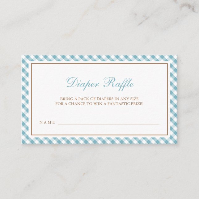 Carte D'accompagnement Baby shower  de couches bleu clair (Devant)