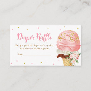 Carte D'accompagnement Baby shower de crème glacée rose Barreau