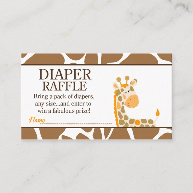 Carte D'accompagnement Baby shower de  de couches Brown/orange (Devant)