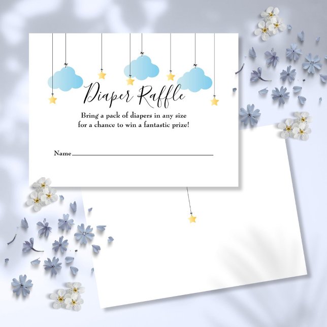 Carte D'accompagnement Baby shower de  de fraise Twinkle Twinkle Diaper (Twinkle Twinkle Diaper Raffle Baby Shower Enclosure Card)