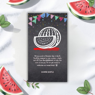 Carte D'accompagnement Baby shower de dessin Chalkboard Watermelon