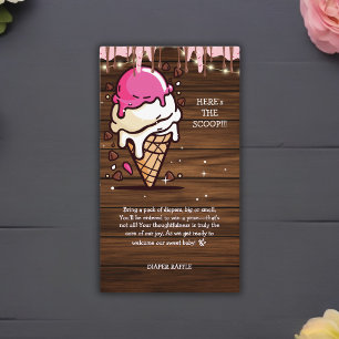 Carte D'accompagnement Baby shower de dessin Rustique moderne de crème gl
