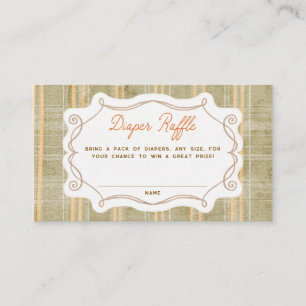 Carte D'accompagnement Baby Shower de Diapers Raffle Citrouille Fantaisis
