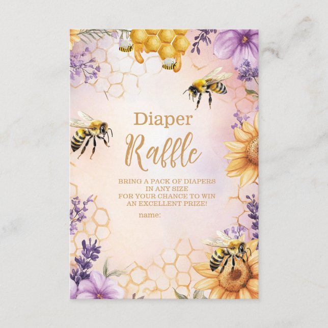 Carte D'accompagnement Baby shower de diapper de tournesol (Devant)