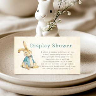 Carte D'accompagnement Baby shower de douche à affichage Peter Rabbit vin