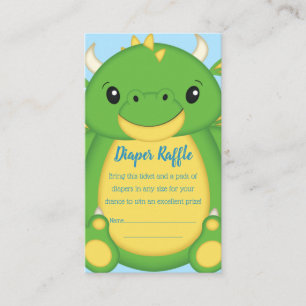 Carte D'accompagnement Baby shower de dragon bleu