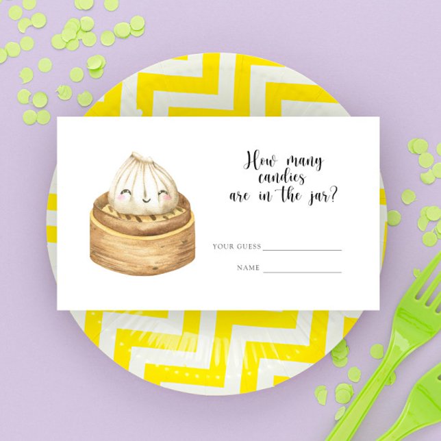 Carte D'accompagnement Baby shower de dumping - devinez combien de bonbon (Créateur téléchargé)
