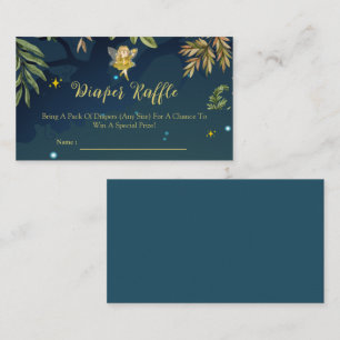 Carte D'accompagnement Baby shower de fée Raffin Forêt enchantée