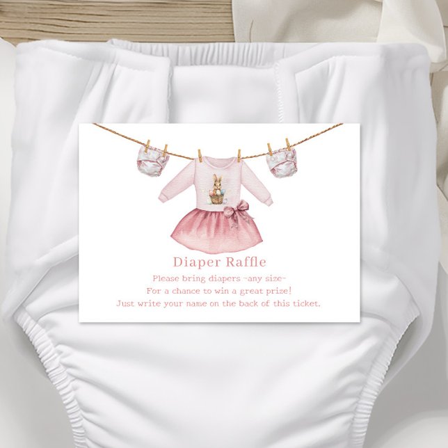 Carte D'accompagnement Baby shower de fille rose au chapeau de Pâques (Créateur téléchargé)