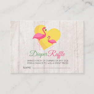 Carte D'accompagnement Baby shower de Flamant rose  rose