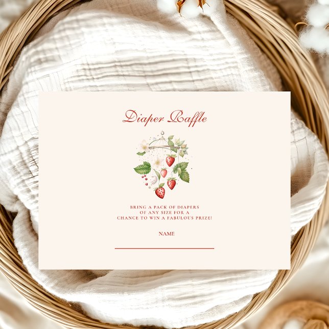 Carte D'accompagnement Baby shower de fraise, fraise, fraise (Créateur téléchargé)