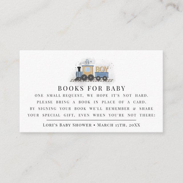 Carte D'accompagnement Baby shower de garçon Favors| C'est un garçon | Tr (Devant)