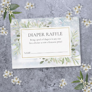 Carte D'accompagnement Baby shower de jauge à couches de neige d'hiver