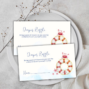 Carte D'accompagnement Baby shower de jauge de calamar de crabe nautique