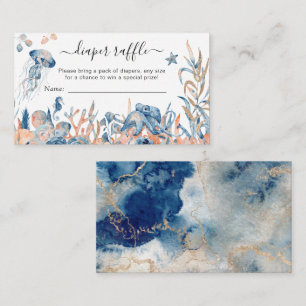 Carte D'accompagnement Baby shower de jauge de couches sous-marines enchâ