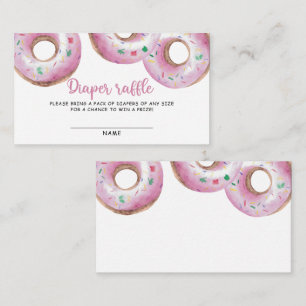 Carte D'accompagnement Baby shower de jeu de tombola de Donut rose