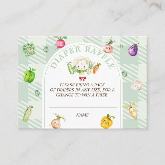 Carte D'accompagnement Baby shower de la carafe du marché agricole (Devant)