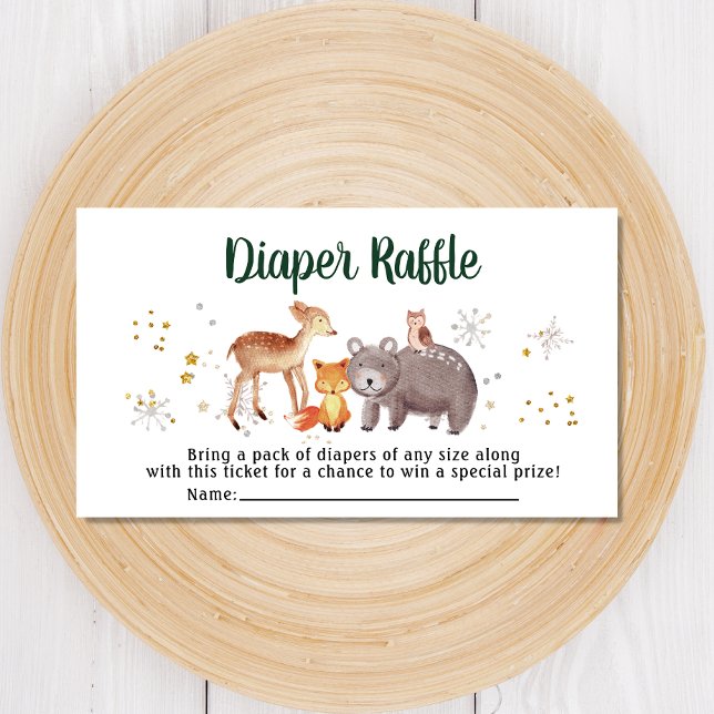 Carte D'accompagnement Baby shower de la chair de bois d'hiver (Créateur téléchargé)