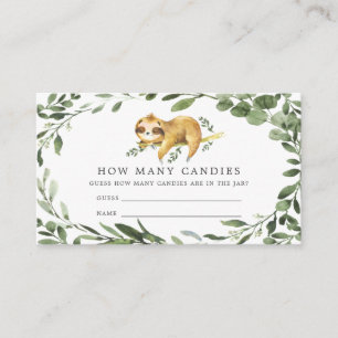 Carte D'accompagnement Baby shower de la cheminée couchant Devine combien