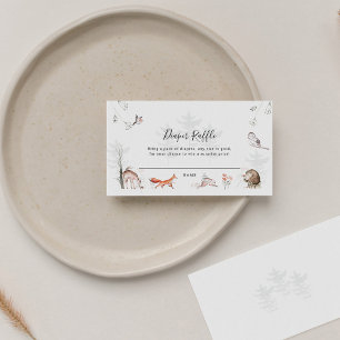 Carte D'accompagnement Baby shower de la forêt de calamars rustiques