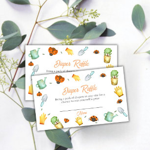 Carte D'accompagnement Baby shower de lanières de jardin de laine de verd