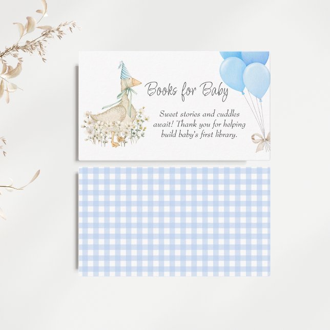 Carte D'accompagnement Baby shower de Little Goose Fleur sauvage Livres p (Créateur téléchargé)
