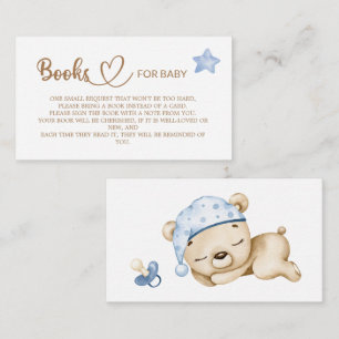 Carte D'accompagnement Baby shower de l'ours en peluche Livres pour bébé 