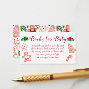 Carte D'accompagnement Baby shower de pain d'épices Livres pour bébé fill