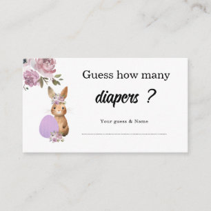 Carte D'accompagnement Baby Shower de Pâques Devinez combien de bébés