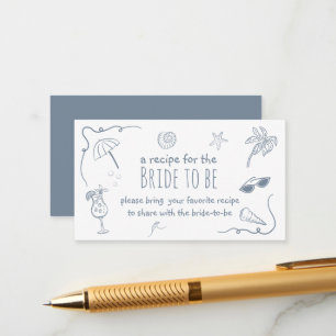 Carte D'accompagnement Baby Shower de plage Partagez une recette