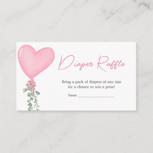 Carte D'accompagnement Baby shower de plongée rose Valentine (Devant)
