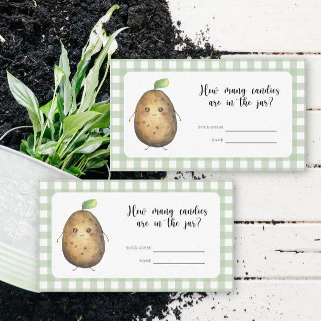 Carte D'accompagnement Baby shower de pomme de terre - devinez combien de (Créateur téléchargé)