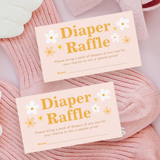 Carte D'accompagnement Baby shower de printemps floral Raffin de couche (Créateur téléchargé)