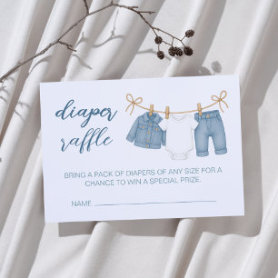Carte D'accompagnement Baby shower de rousseur Blue Jean Baby