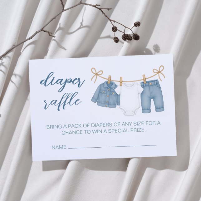 Carte D'accompagnement Baby shower de rousseur Blue Jean Baby (Créateur téléchargé)