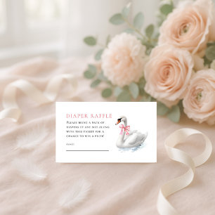 Carte D'accompagnement Baby shower de rousseur de couches de cygne et de 
