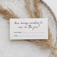 Baby shower de script moderne Combien de bonbons c